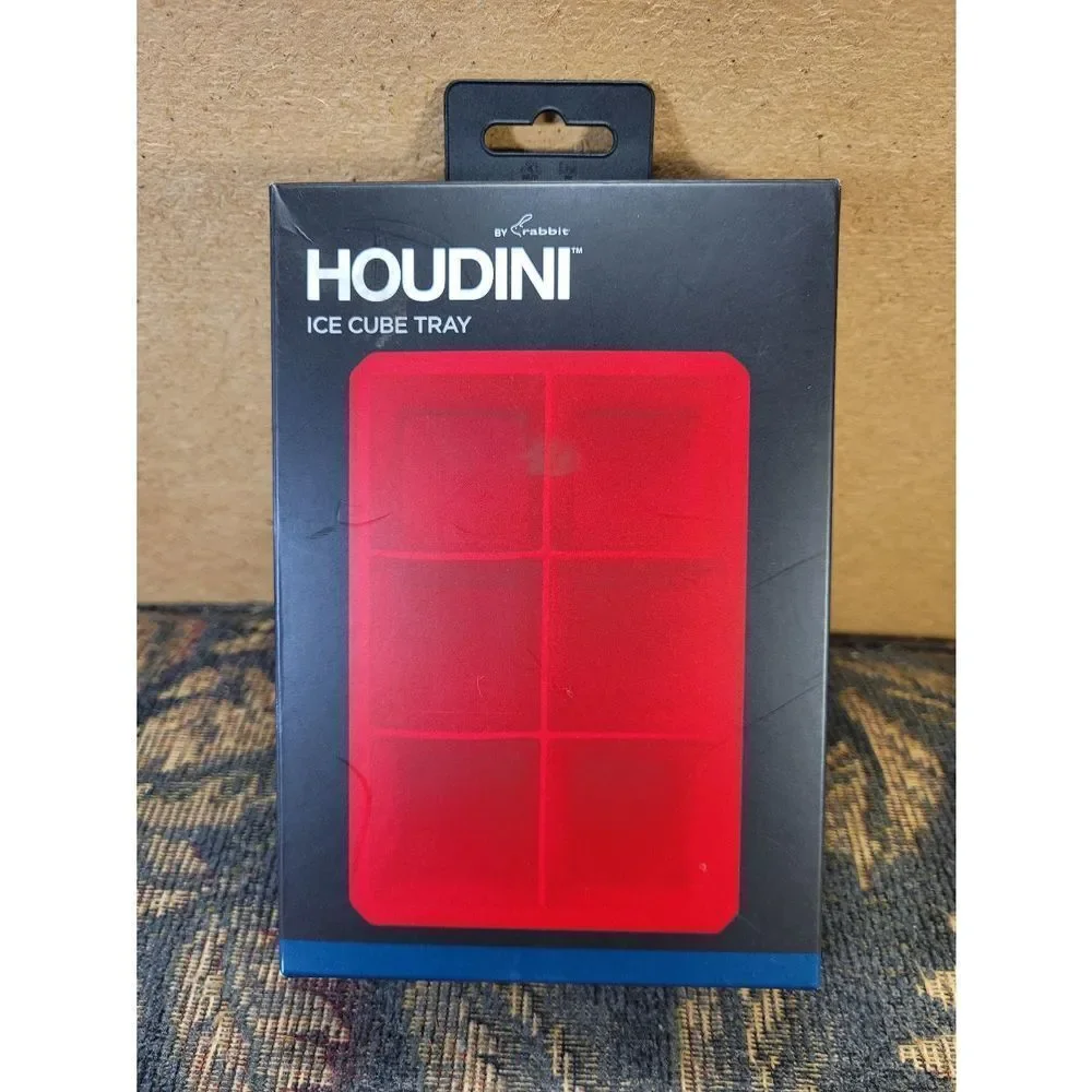 Houdini Red Square Ice Cube Tray